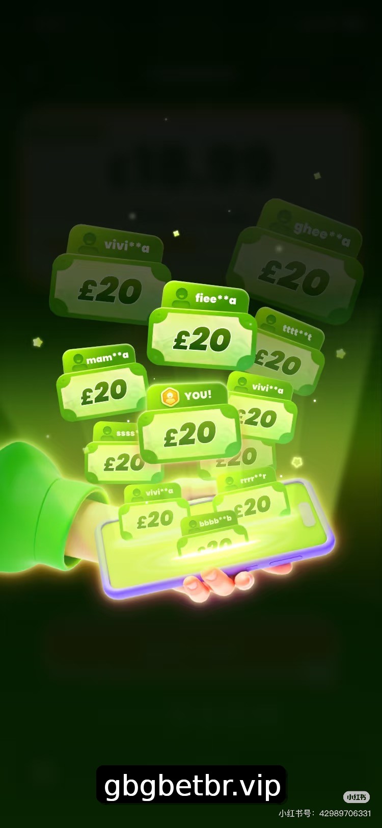 Interface do App gbgbet